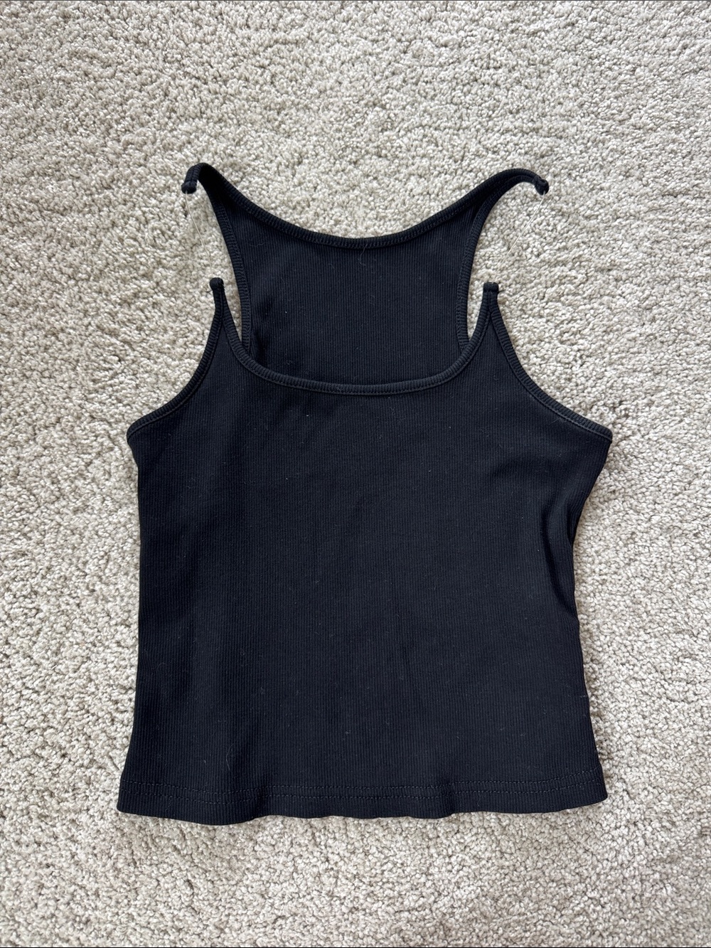 COMMENSE Black Invisable Strap Tank Top XS